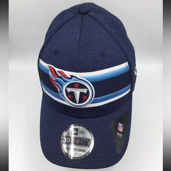 NEW ERA Tennessee Titans 39THIRTY NFL Sideline Flex Hat Navy Size M/L*NEW* - Picture 2 of 7